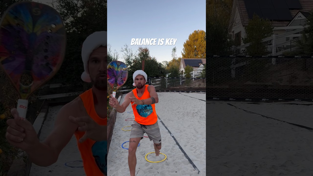 Footwork and balance is key in beach tennis 