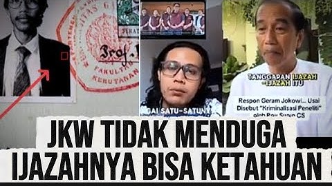 PEMUDA INI BONGKAR KEANEHAN IJAZAH MULYONO, DARI IJAZAH SD SAMPAI SARJANA DIPERTANYAKAN