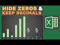 Hide ZERO Values & Retain DECIMALS in Chart Labels in MS Excel - GRAPHS WITHOUT ZERO LABELS
