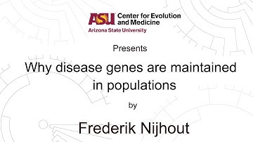 Why disease genes are maintained in populations | Frederik Nijhout