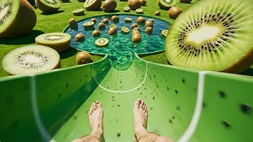 Choose Your UNREAL Waterslide| 🛝Magical Satisfying ASMR Waterslides🍓🥝🍉🫐🍒 #asmr