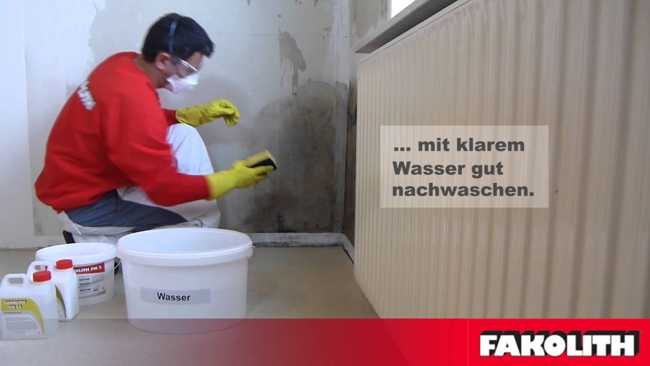 Fakolith Farben Schimmelsanierung Mit System Wohnbereich Youtube
