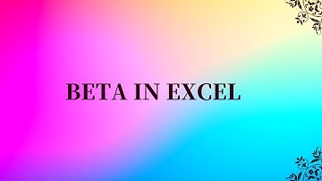 Beta In Excel || Calculation Of Beta In Excel Using Covariance-Variance Method || CFA || FRM