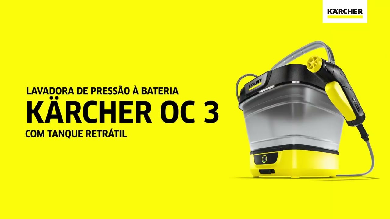Lavadora de Baixa Pressão a Bateria Karcher OC 3 Retrátil - Bivolt
