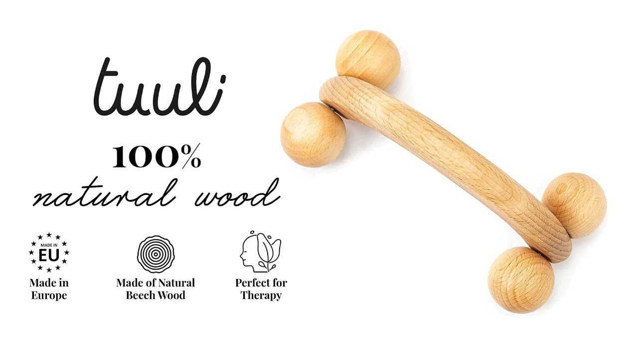 Wooden Handheld Massage Roller - Tuuli