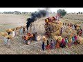 Fiat 480 Tractor best performance on thrasher machine | Old Harvesting technique | 4K Ultra HD