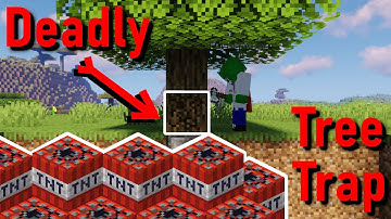 Minecraft: How to Make an Instant Kill TNT Tree Trap - Tutorial