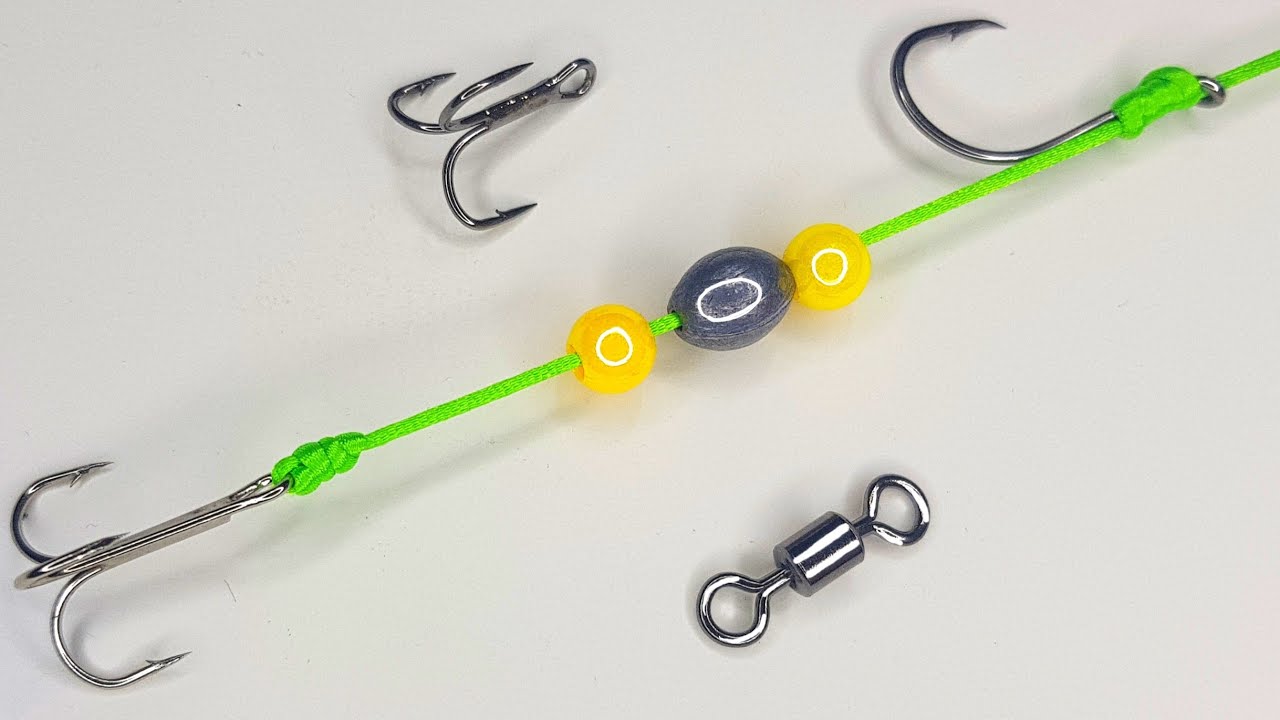 How to tie a regular hook with a treble hook for better fishing YouTube