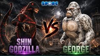 Shin Godzilla vs George - SPORE Gameplay