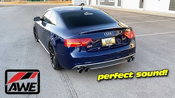 AWE Touring Exhaust Install on my B8.5 Audi S5! Perfect Sound