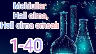 Test Toplusu Kimya Məhlullar Həllolma Həllolma Əmsalı 1-40 Qasimova