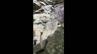 Crackin' Up 5.7 at Pilot Mountain