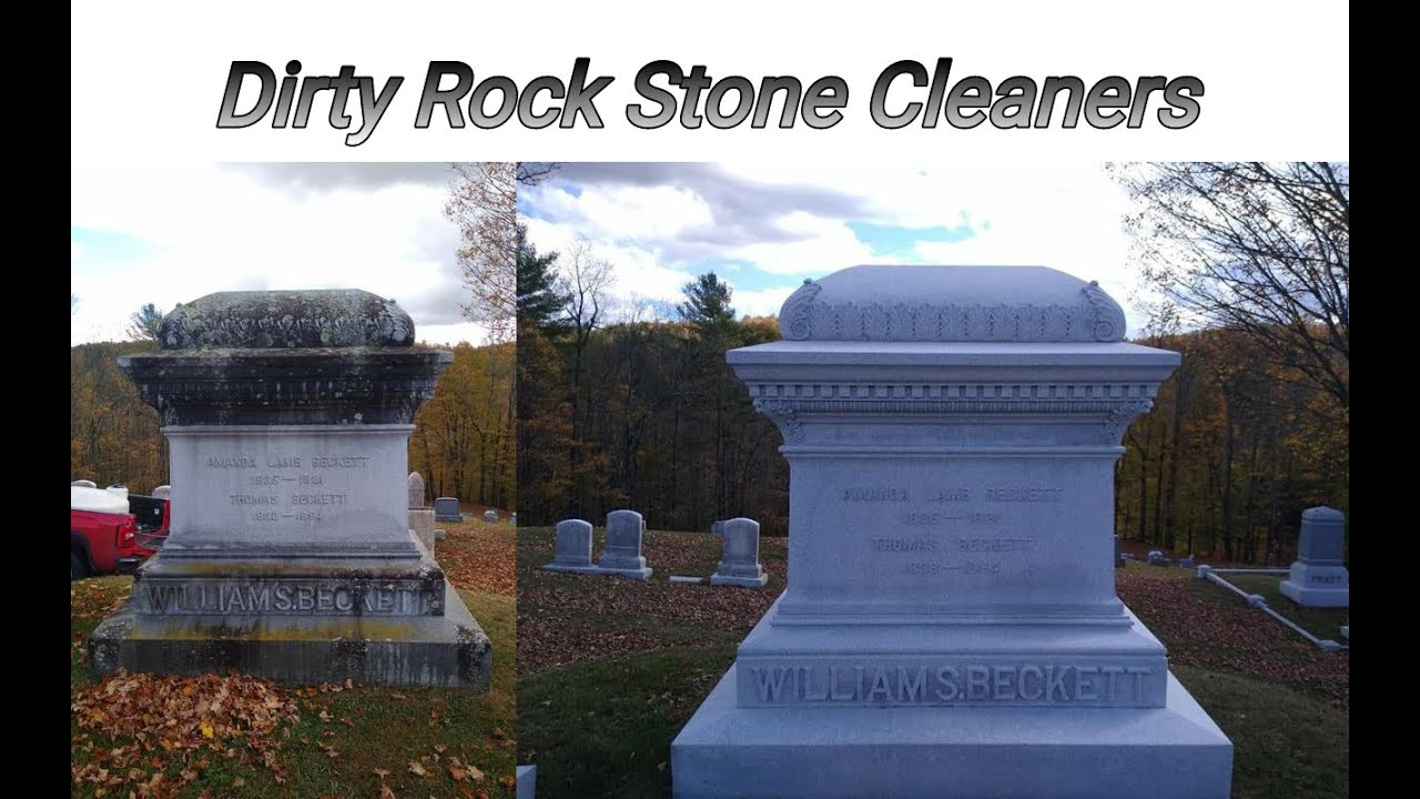 DIY!!! Cleaning Cemetary and Granite Graves With Dirty Rock Stone