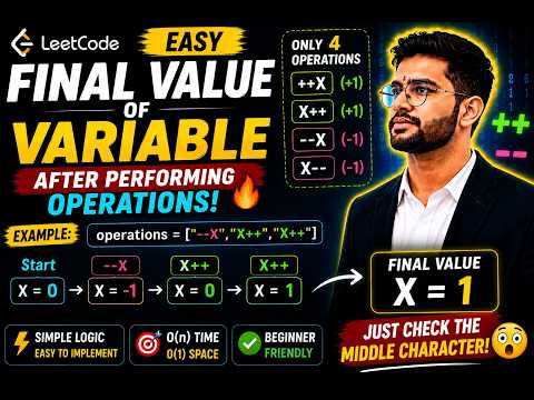 Final Value of Variable After Performing Operations | LeetCode Easy | Simulation | C++