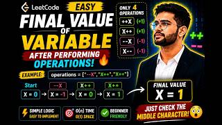 Final Value of Variable After Performing Operations | LeetCode Easy | Simulation | C++