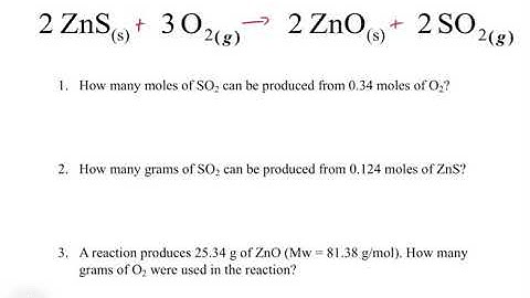 Chapter 3. Stoichiometry Part 2 - Stoichiometry Problems and Examples
