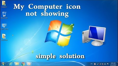 My Computer icon Not Showing Desktop Windows 7 | Bala Computer Services