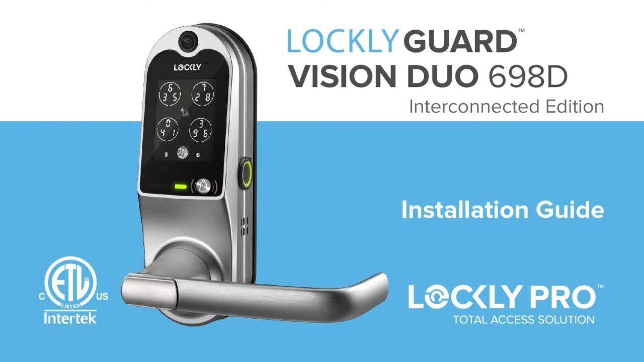 Lockly Guard VISION DUO 698D - Doorbell Video Camera Smart Lock