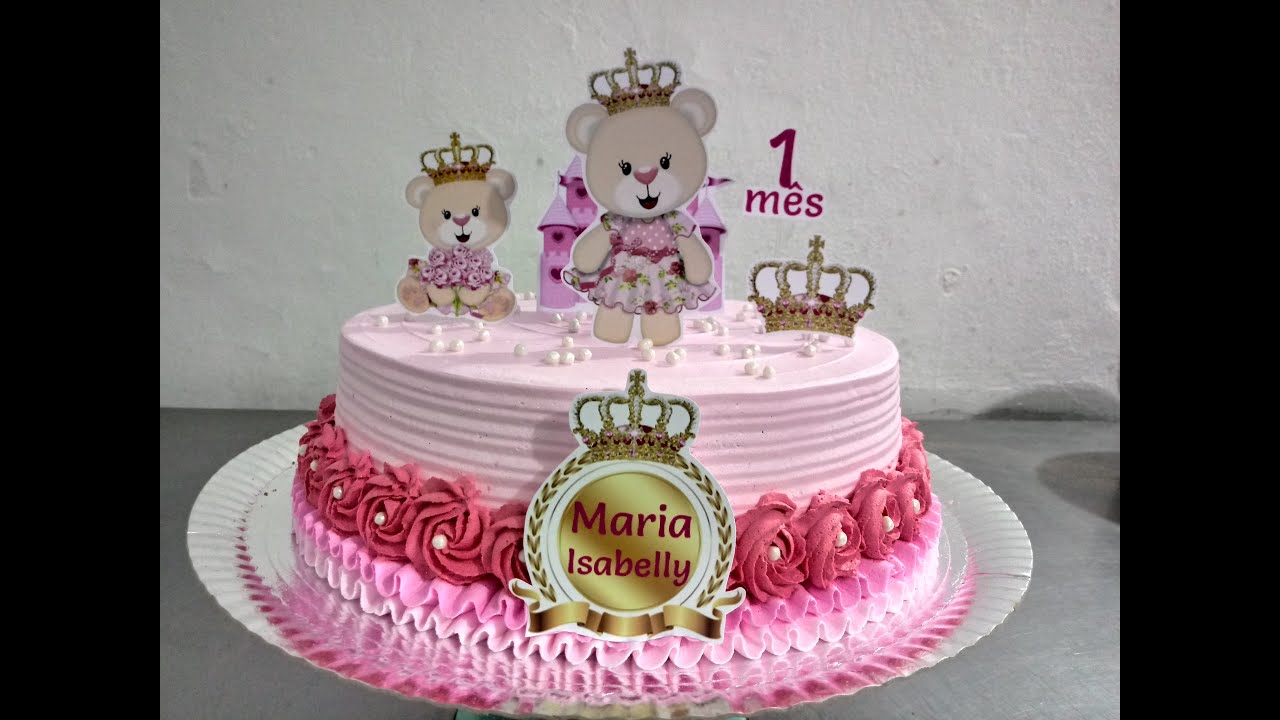 ✨ Bolo Ursinha Princesa ✨ 5 - Atelier do bolo Guarulhos