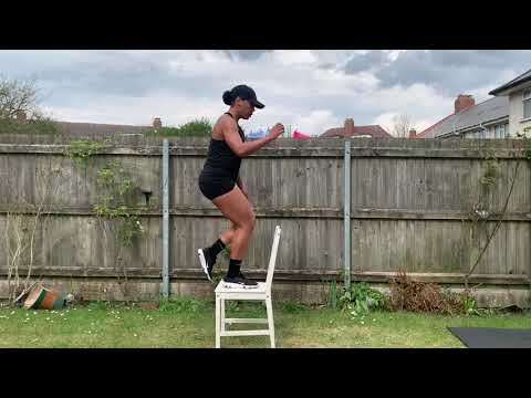 Alternating step up w/ high knee