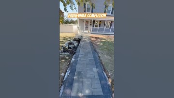 Paver Walkway Completion #diy #construction #pavers #walkway #howto #stepbystep #bluecollar #viral