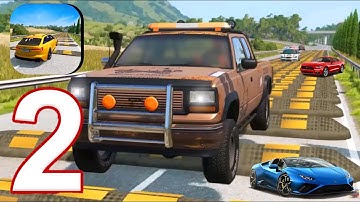 Beam Crash - Gameplay Walkthrough, All Levels (iOS, Android) | Speed Bump Car Crash | Part 02