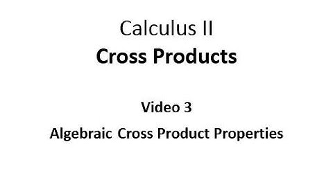 Algebraic Properties of Cross Products