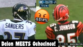 When Deion Sanders MET Chad Ochocinco in a NFL Game! 😱 Deion Sanders Vs Chad Johnson \& Bengals WRs!