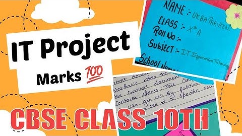 cbse_class 10 information technology project file/ communication skills/ self management skills