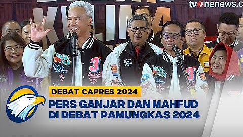 Konferensi Pers Ganjar Pranowo dan Mahfud MD di Debat Pamungkas Capres 2024