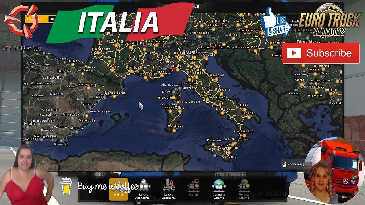 Euro Truck Simulator 2 (1.45) DLC Bell' Italia New Cities First Look and Delivery + DLC's & Mods