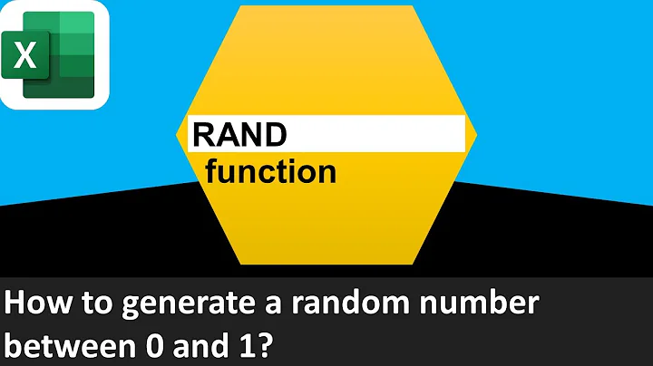 RAND function in Excel to generate a random number between 0 and 1