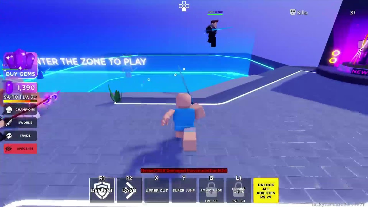 I played a blade ball game (death ball)