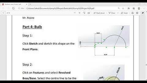 SolidWorks Lamp Project: Bulb (Part 4)