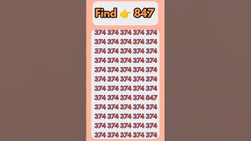 Find the odd number 847 #shorts #youtubeshorts #oddoneout