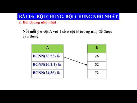 Toán 6 - Tuàn 6 - Bội chung.Bội chung nhỏ nhất
