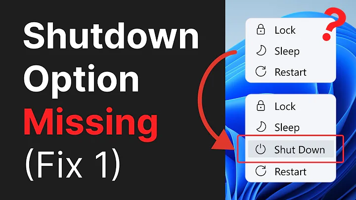 Shutdown Option not Showing in Windows 11, and how to Bring it Back (Fix 1)