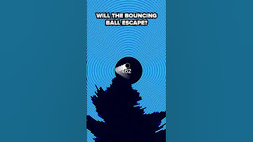 Can it escape? 🤔 #satisfyingvideo #physics #bouncingball