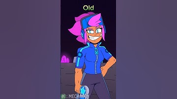 old vs new star shelly #brawlstars #brawlstarsanimation #edgar
