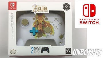 NINTENDO SWITCH POWER A THE LEGEND OF ZELDA BREATH OF THE WILD WIRELESS CONTROLLER UNBOXING