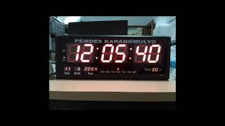 Jam Dinding Digital Besar LED Clock 4819 Merah