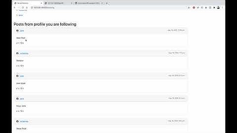 CS50 - Project 4 2020 - Network