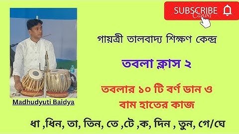 তবলার অ আ ক খ    তবলা ক্লাস 2 (Tabla Class 2)