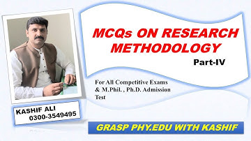 MCQS ON RESEARCH METHODOLOGY | RESEARCH MCQS | RESEARCH IN PHYSICAL EDUCATION & SPORTS SC | PART-IV