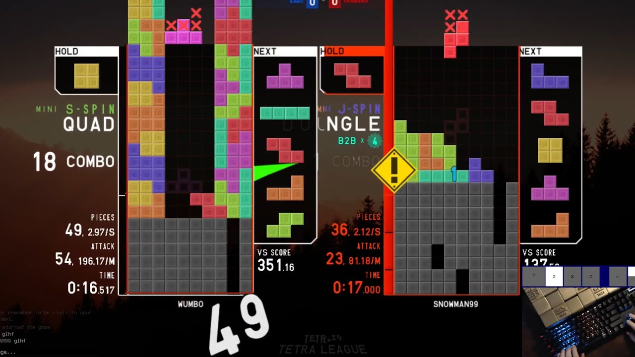 4 Widing a Snowman - Ranked Tetris