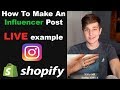 How To Make An Influencer Post: LIVE Example - Shopify Dropshipping
