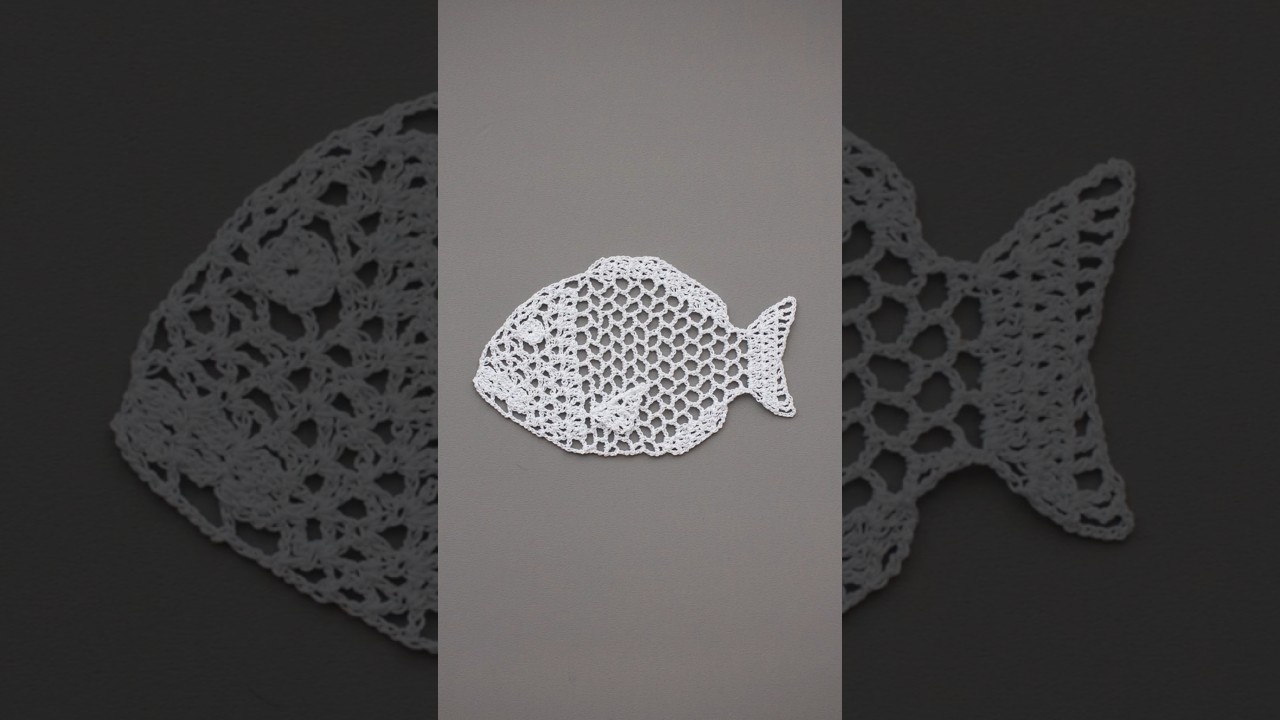 レース編み絵「魚」 #shorts