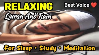 Quran + Rain 1 hours of beautiful calm Quran recitation with rain nature for sleeping relaxation