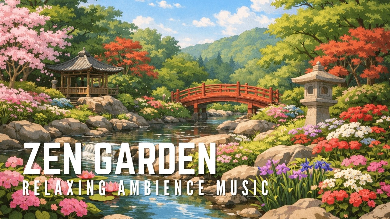 1 Hour Zen Garden Ambience Relaxing Japanese Music for Sleep, Spa ...