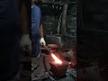 traditional crowbar making #medievalblacksmith #woodworking #kerajinanbesi